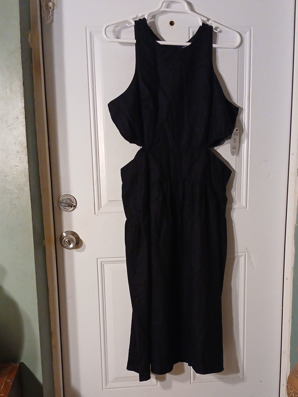 Scoop Classic Black Cutout Midi Dress - Women's